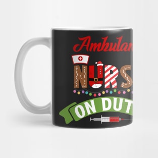 Funny Nurse Life Christmas Pun Quote Hilarious Joke Idea Ambulance Mug